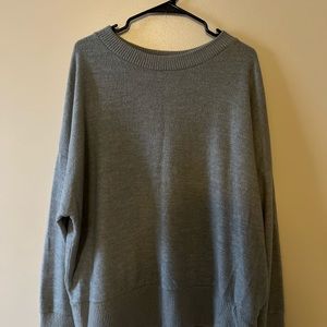 Grey Scoop Neck Sweater